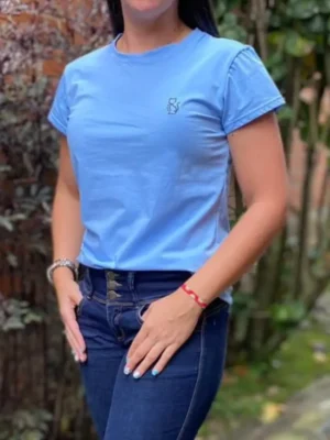Azul_ML4 Imagen modelo de camiseta