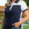 Azul_Ocre_Blanco_MLE7 Camiseta Polo Dama MLE7