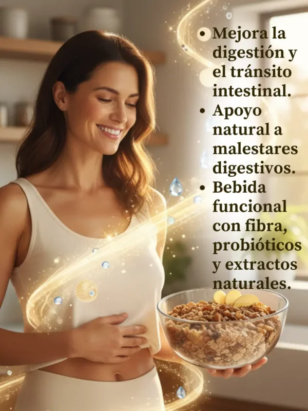 Imagen de mujer mostrando los beneficios de fibra Fibrescon