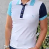 Blanco Azul MLE7 Imagen modelo de camiseta