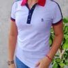 Blanco Rojo MLE7 Camiseta Polo Dama MLE7