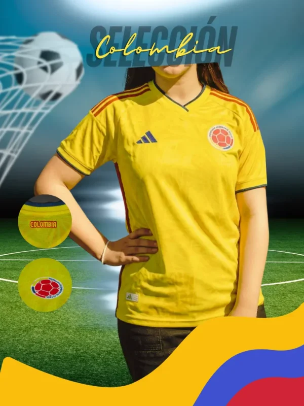 Fotografía de camiseta Selección Colombia Amarilla Dama