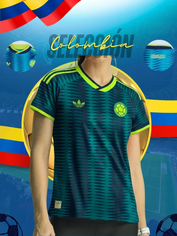 Fotografía de camiseta Selección Colombia Azul Dama