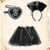 Contenido_Disfraz_Negro_Pirata Disfraz Pirata Negro y Rojo Niña