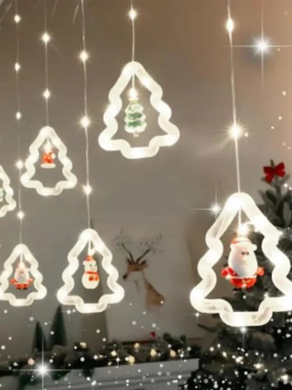 Cortina Intercalada Arboles Luces Led 3M