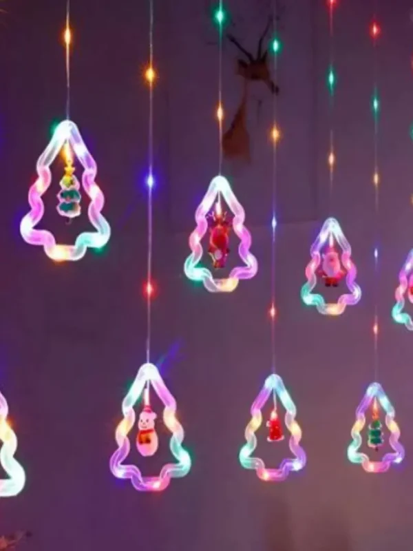 Cortina Intercalada Arboles Luces Led 3M