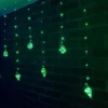 Cortina_Microled_Verde Extensión Micro Led Cortina 3X1m Bombillos Diamantes