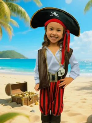 Disfraz_Pirata_Niña Imagen niña con disfraz del personaje