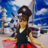Disfraz_Rojo_Pirata_Niña Disfraz Pirata Negro y Rojo Niña