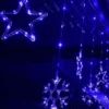 Imagen de la cortina de luces led estrellas y copos