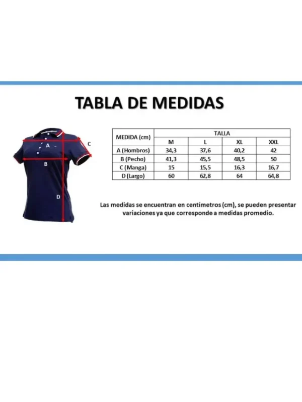Imagen medidas tallas camisetas