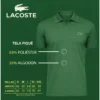 Imagen con medidas de las tallas camiseta Tipo LaCoste