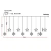 Imagen medidas de la extensión luces led estrellas y copos