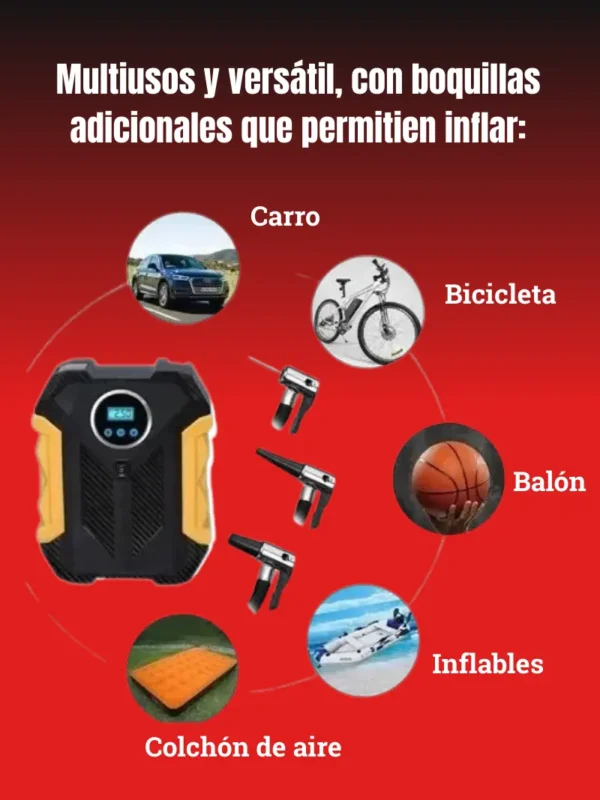 Imagen mostrando multiusos compresor aire portátil Carsun