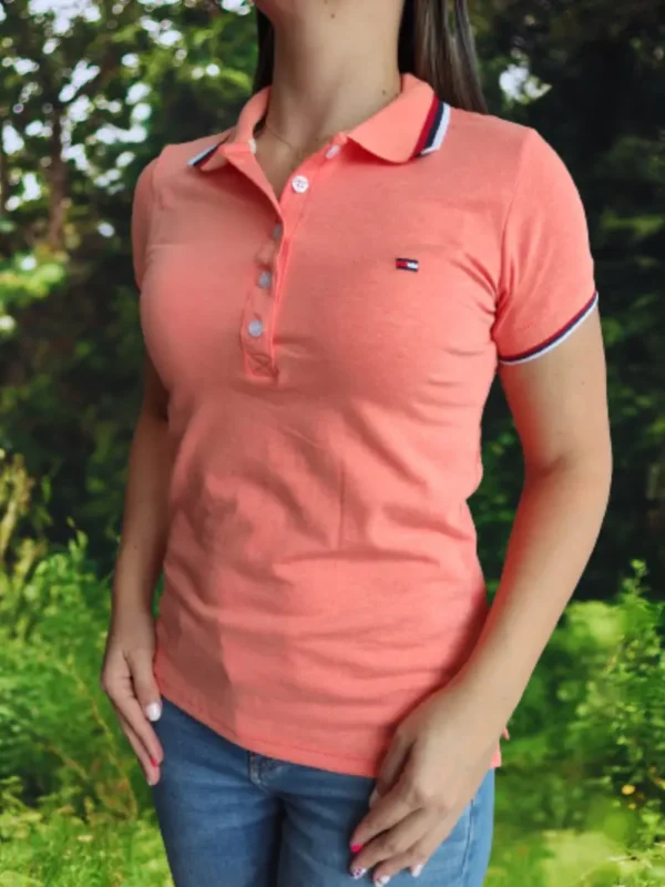 Naranja_MLE5 Camiseta Polo Dama MLE5