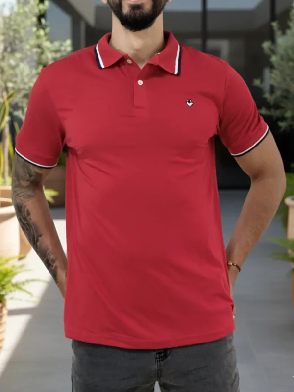 Rojo_J3 Camiseta Polo Jerarquía J3