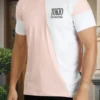 T_Rosado_Blanco Imagen de modelo con camiseta