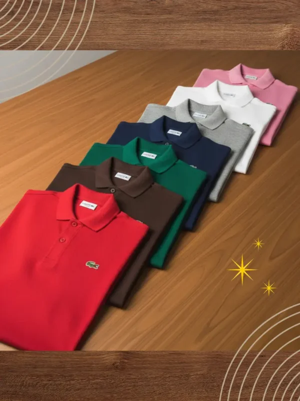 Fotografía camisetas tipo LaCoste de diversos colores